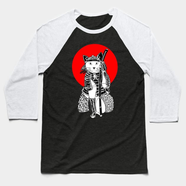 Samurai Neko Baseball T-Shirt by Anime Gadgets